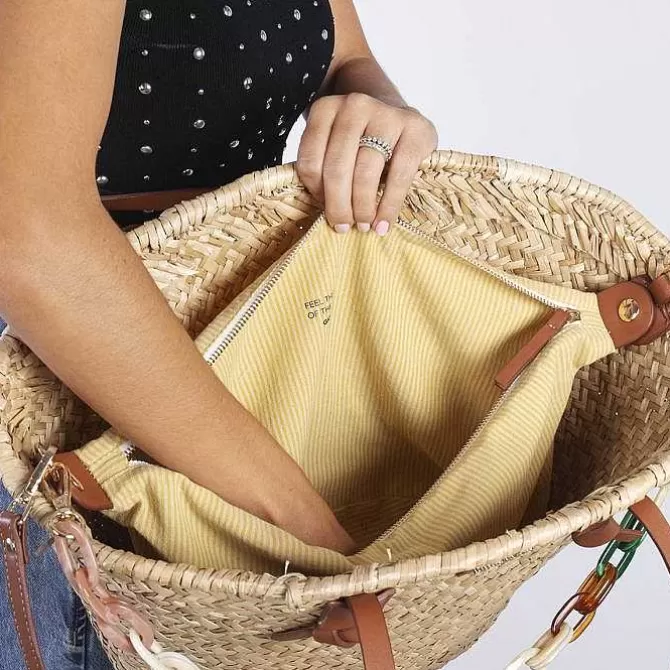 Bolsas De Mano<Gioseppo Cesta Color Piel Con Cadena Multicolor Destin