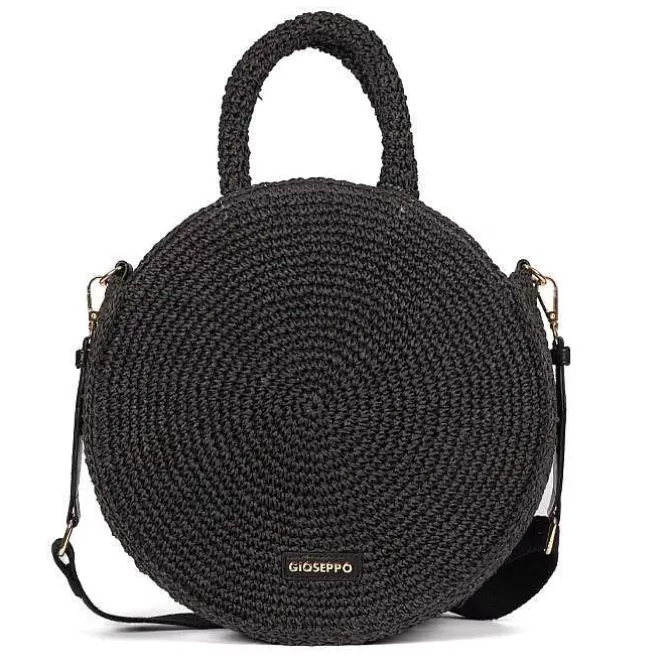 Bolsas De Mano<Gioseppo Cesta Tejida Redonda Negra Mims