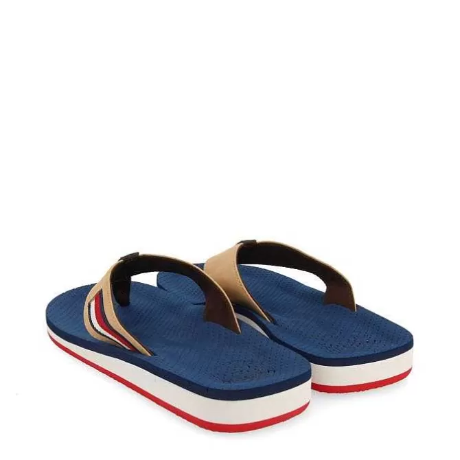 Chancletas<Gioseppo Chanclas Azul Marino Con Contraste De Colores Para Hombre Colton
