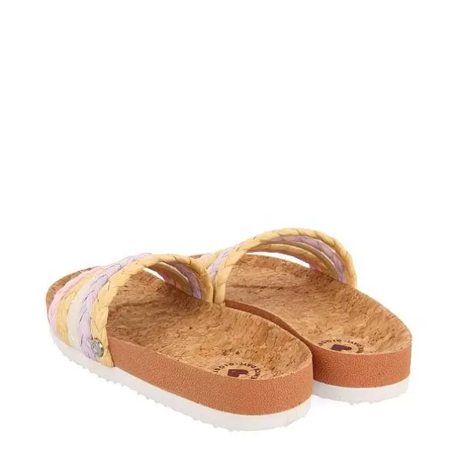 Niñas | Chancletas<Gioseppo Chanclas Bio Suela Multicolor Con Trenzado De Rafia Y Detalles Brillantes Para Nina Y Nino Katund