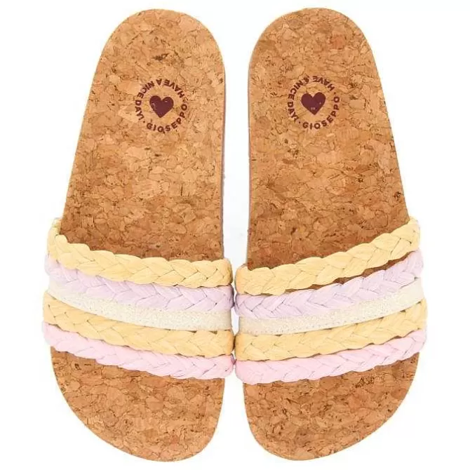 Niñas | Chancletas<Gioseppo Chanclas Bio Suela Multicolor Con Trenzado De Rafia Y Detalles Brillantes Para Nina Y Nino Katund