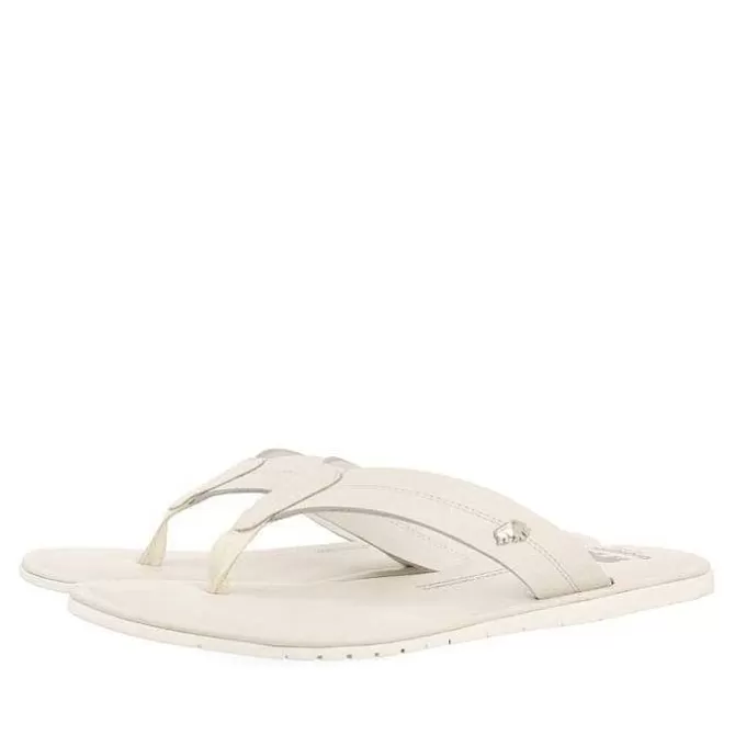 Chancletas<Gioseppo Chanclas De Piel Blanca Para Hombre Wasco