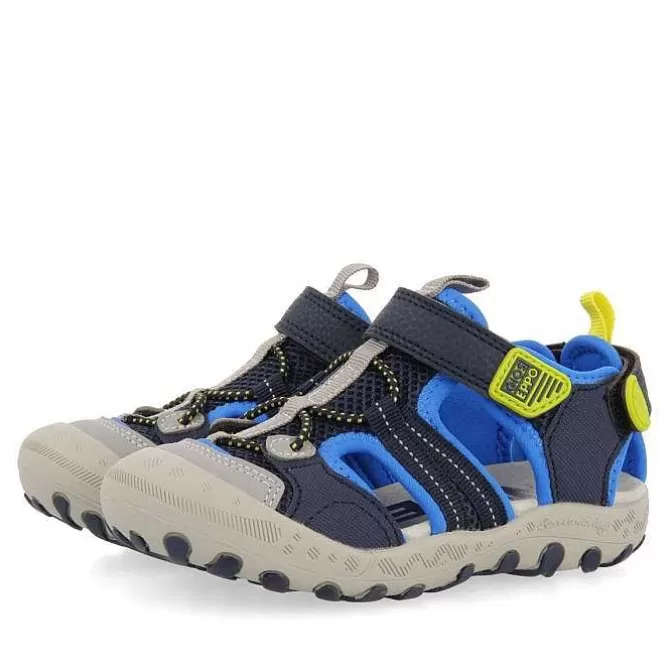 Niños | Chancletas<Gioseppo Chanclas Deportivas Estilo California Azules Con Decoraciones De Color Para Nino Y Nina Adrano