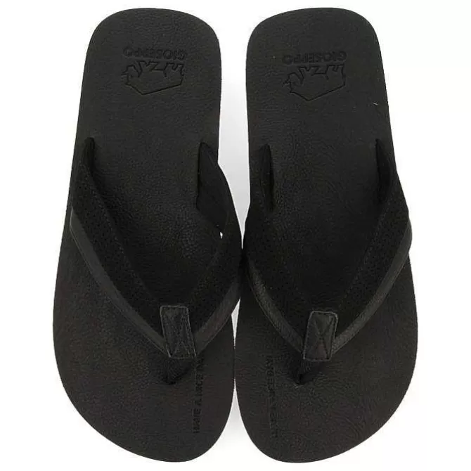 Chancletas<Gioseppo Chanclas Negras Con Corte Bicolor Para Hombre Brent