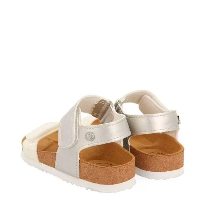 Niñas | Chancletas<Gioseppo Chanclas Suela Bio Blanca Y Plata Con Brillo Para Nina Y Nino Angwing