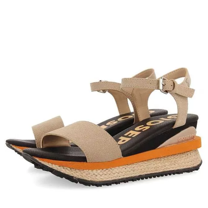Sandalias Cuña<Gioseppo Cuñas Deportivas De Mujer Benay Beige