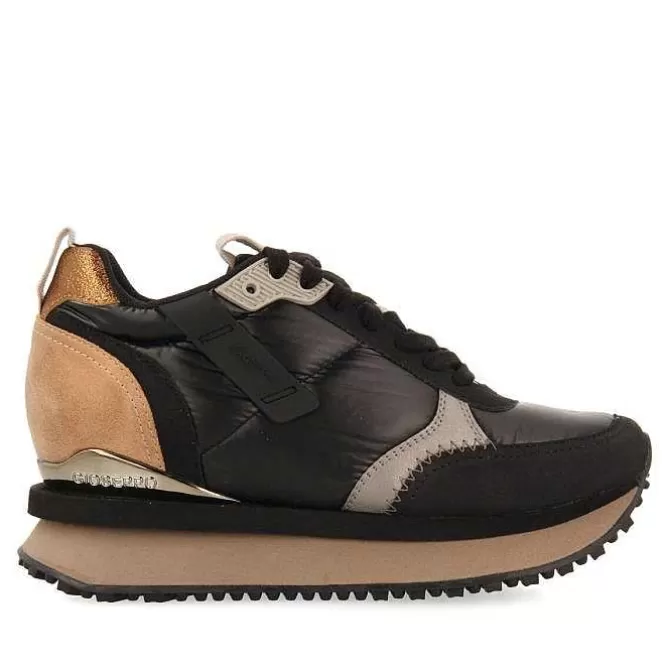 Zapatillas De Deporte De Cuña<Gioseppo Deportivas De Mujer Anif Monocromaticas En Color Negro Con Detalles Y Cuña Interior
