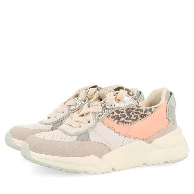 Niñas | Zapatillas<Gioseppo Deportivas De Nina Gigny Blancas Con Estampado De Leopardo