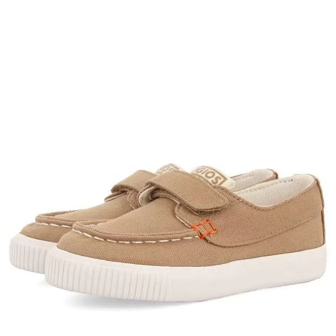 Niños | Zapatillas<Gioseppo Deportivo Estilo Nautico Color Beige Con Decoraciones De Color Para Nino Y Nina Slatina