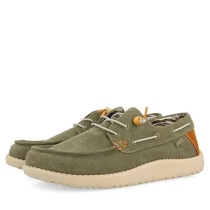 Mocasines<Gioseppo Mocasines Estilo Nautico Color Caqui Con Detalles De Colores Para Hombre Sult