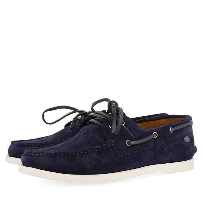 Mocasines<Gioseppo Mocasines Estilo Nautico De Piel Azul Marino Truno