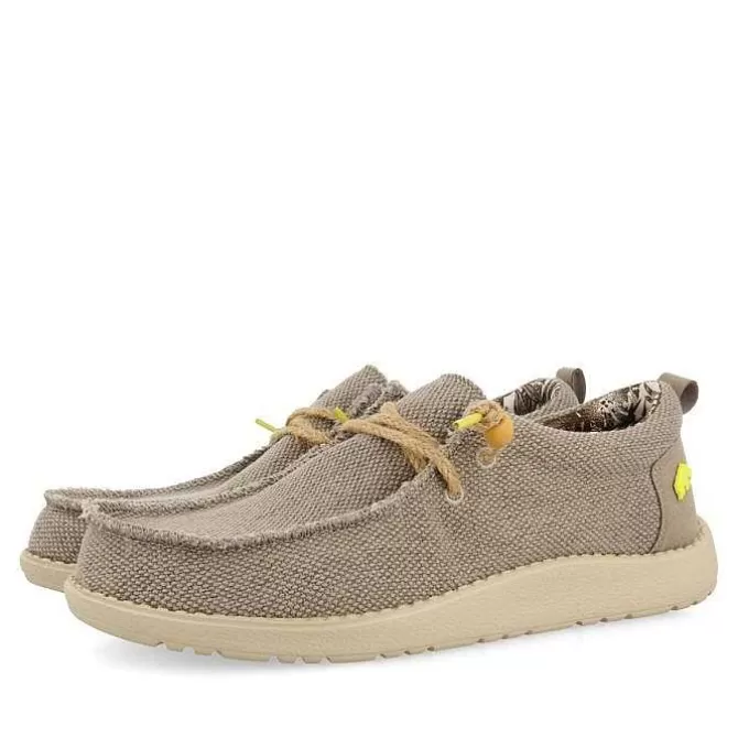 Mocasines<Gioseppo Mocasines Estilo Wallabee De Lona Y Yute Color Beige Vernonia