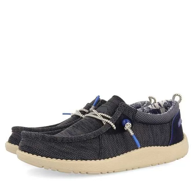 Mocasines<Gioseppo Mocasines Estilo Wallabees Azul Marino Con Accesos Denim Para Hombre Treilles