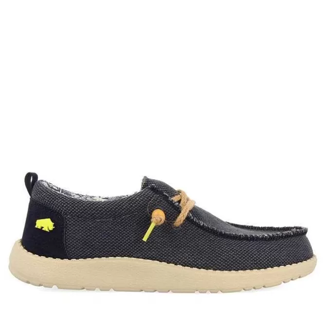 Mocasines<Gioseppo Mocasines Estilo Wallabees De Lona Y Yute Azul Marino Vernonia