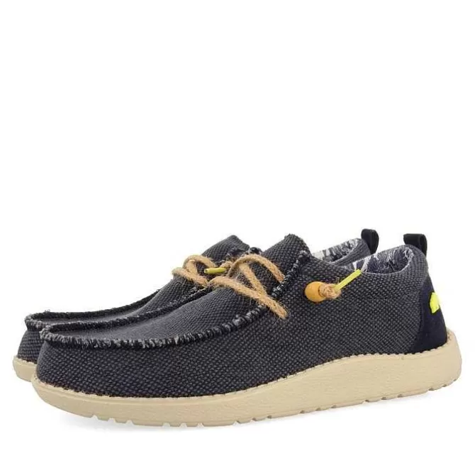 Mocasines<Gioseppo Mocasines Estilo Wallabees De Lona Y Yute Azul Marino Vernonia