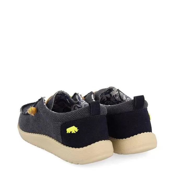 Mocasines<Gioseppo Mocasines Estilo Wallabees De Lona Y Yute Azul Marino Vernonia