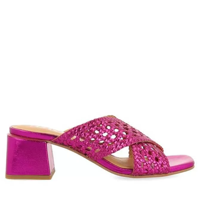 Sandalias Tacon<Gioseppo Sandalias Abiertas Fucsia Con Detalles Trenzados Para Mujer Clarcona