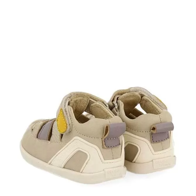 Bebe | Mi Primer Gioseppo<Gioseppo Sandalias Bebe Estilo Brogan De Piel Blanco Rojo Con Accesos De Color