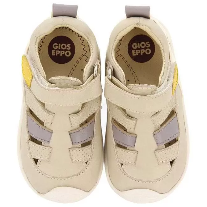Bebe | Mi Primer Gioseppo<Gioseppo Sandalias Bebe Estilo Brogan De Piel Blanco Rojo Con Accesos De Color