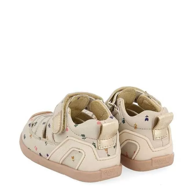 Bebe | Mi Primer Gioseppo<Gioseppo Sandalias Bebe Estilo Cangrejo De Piel Blanco Rojo Con Estampado Floral Jacumba