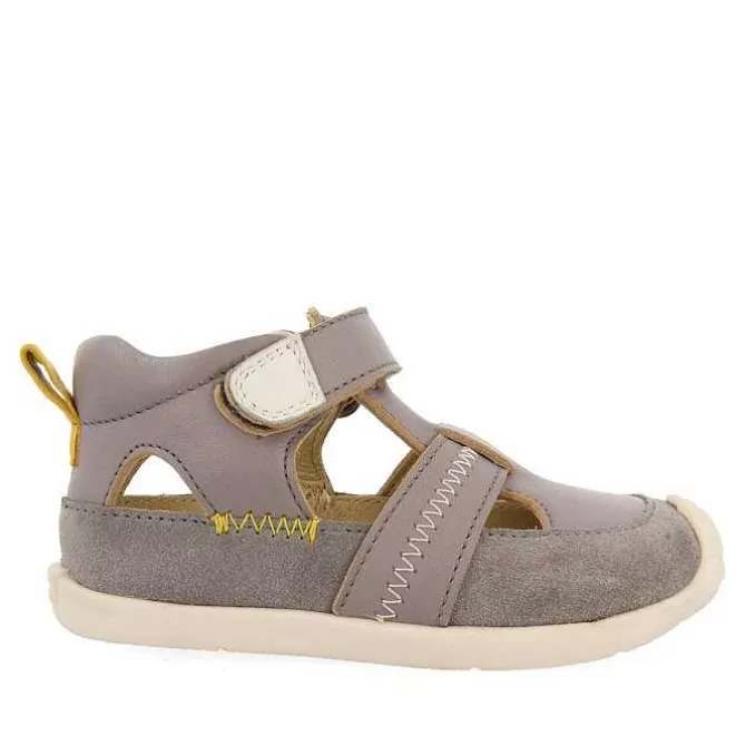 Bebe | Mi Primer Gioseppo<Gioseppo Sandalias Bebe Piel Gris Estilo Cangrejeras Con Decoraciones De Color Sllove