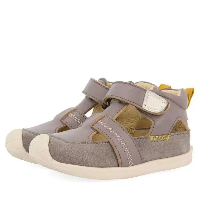 Bebe | Mi Primer Gioseppo<Gioseppo Sandalias Bebe Piel Gris Estilo Cangrejeras Con Decoraciones De Color Sllove