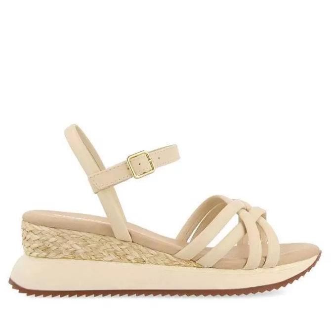 Sandalias Deportivas<Gioseppo Sandalias Blanco Cuña Y Tirantes Tubulares Para Mujer Permet