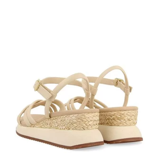 Sandalias Deportivas<Gioseppo Sandalias Blanco Cuña Y Tirantes Tubulares Para Mujer Permet
