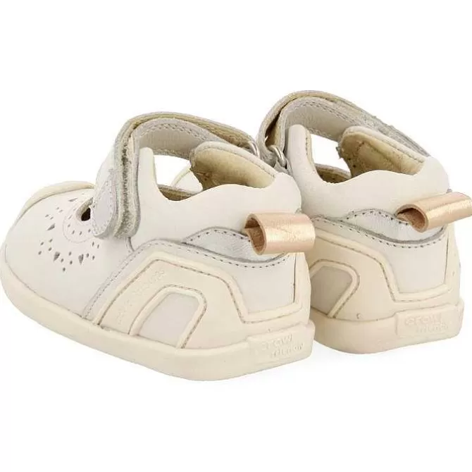 Bebe | Mi Primer Gioseppo<Gioseppo Sandalias Cangrejo De Piel Blanca Con Perforaciones Fantasia Para Bebe Paignton