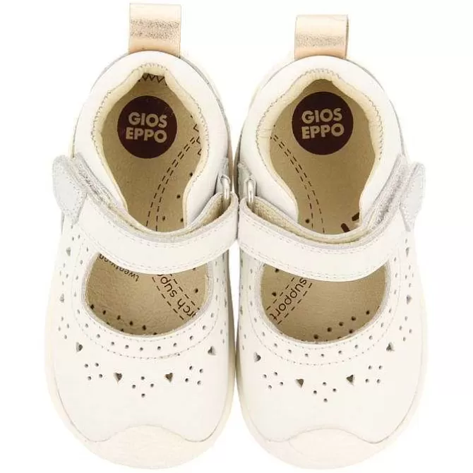 Bebe | Mi Primer Gioseppo<Gioseppo Sandalias Cangrejo De Piel Blanca Con Perforaciones Fantasia Para Bebe Paignton