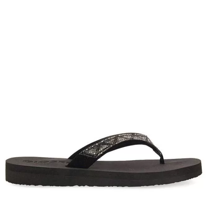 Chancletas<Gioseppo Sandalias Cize De Mujer En Color Gris Con Cristales Decorativos