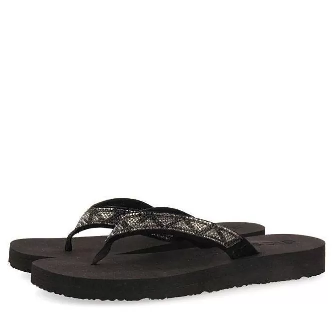 Chancletas<Gioseppo Sandalias Cize De Mujer En Color Gris Con Cristales Decorativos
