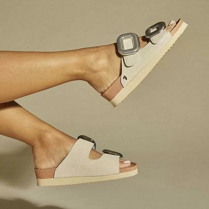 Sandalias Planas<Gioseppo Sandalias Color Hielo Con Adornos De Joya Para Mujer Covert