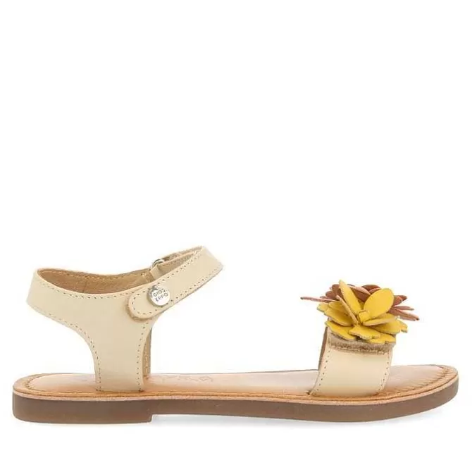 Niñas | Sandalias<Gioseppo Sandalias Color Off-White De Piel Con Adorno De Flores Para Nina Y Nino Imotski