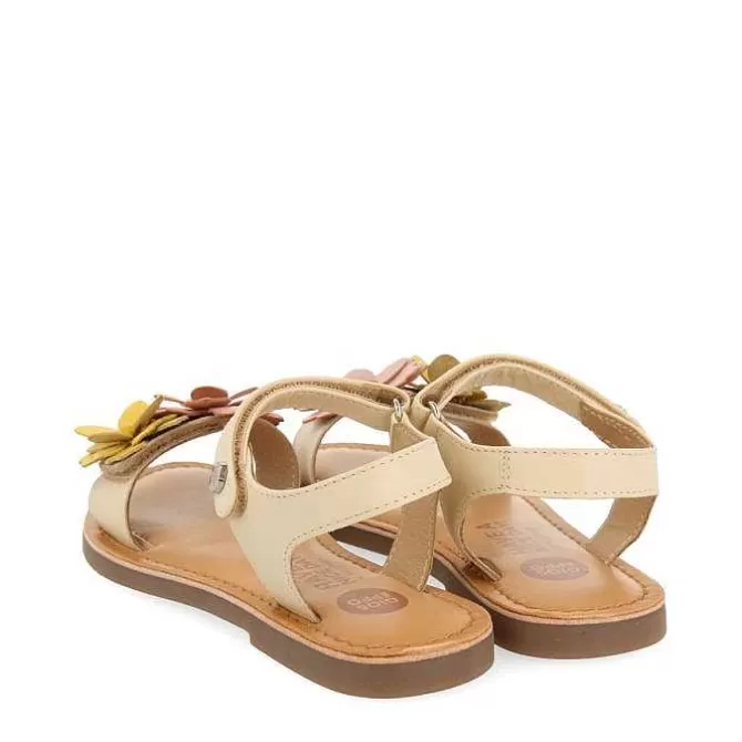 Niñas | Sandalias<Gioseppo Sandalias Color Off-White De Piel Con Adorno De Flores Para Nina Y Nino Imotski