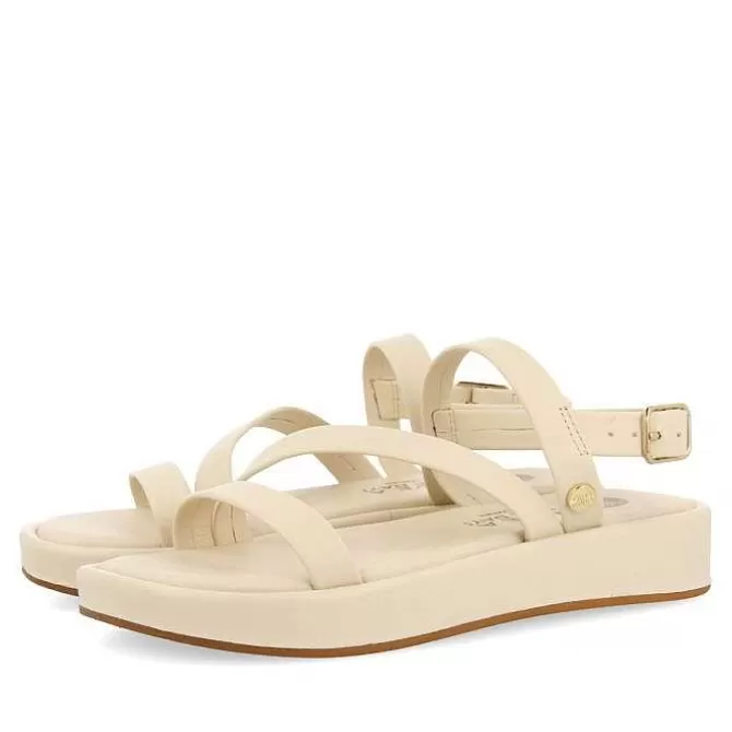 Niñas | Sandalias<Gioseppo Sandalias Color Off-White De Piel Con Tiras Y Suela Con Volumen Para Nina Y Nino Coulee