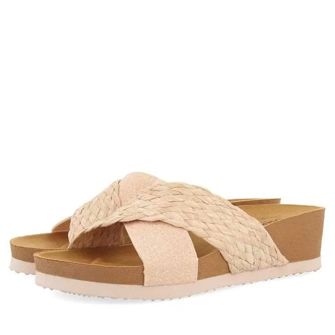 Chancletas<Gioseppo Sandalias Cuña Tiras Rosa Para Mujer Goulds