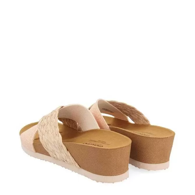 Chancletas<Gioseppo Sandalias Cuña Tiras Rosa Para Mujer Goulds