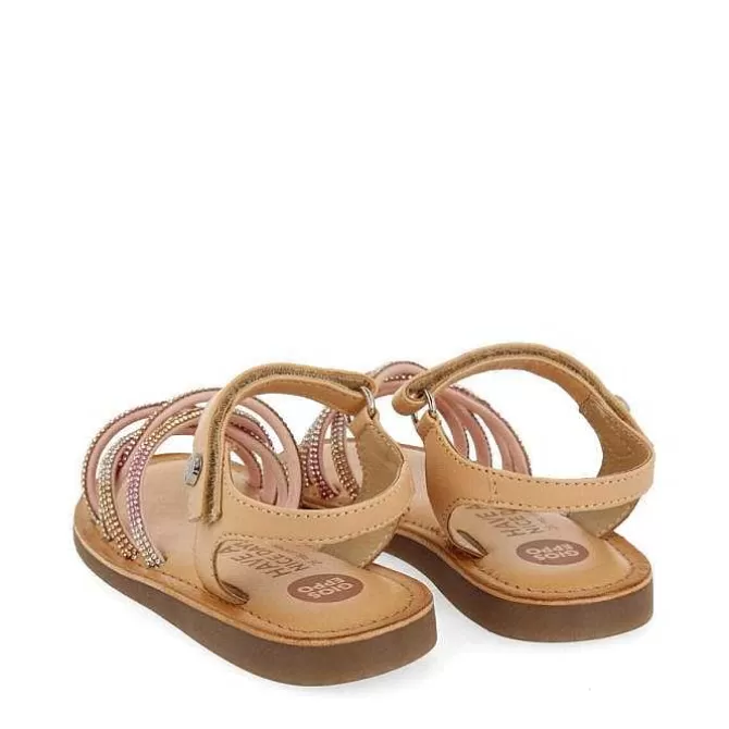 Niñas | Sandalias<Gioseppo Sandalias De Nina Lavrio De Piel Tintada Con Cristales