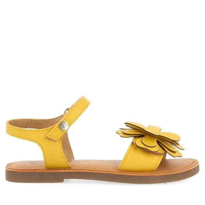 Niñas | Sandalias<Gioseppo Sandalias De Piel Amarillas Con Adornos De Flores Para Nina Y Nino Cres