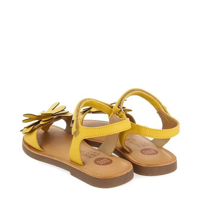 Niñas | Sandalias<Gioseppo Sandalias De Piel Amarillas Con Adornos De Flores Para Nina Y Nino Cres