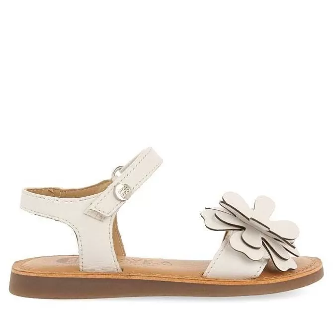 Niñas | Sandalias<Gioseppo Sandalias De Piel Blanca Con Adorno De Flores Para Nina Y Nino Takilma
