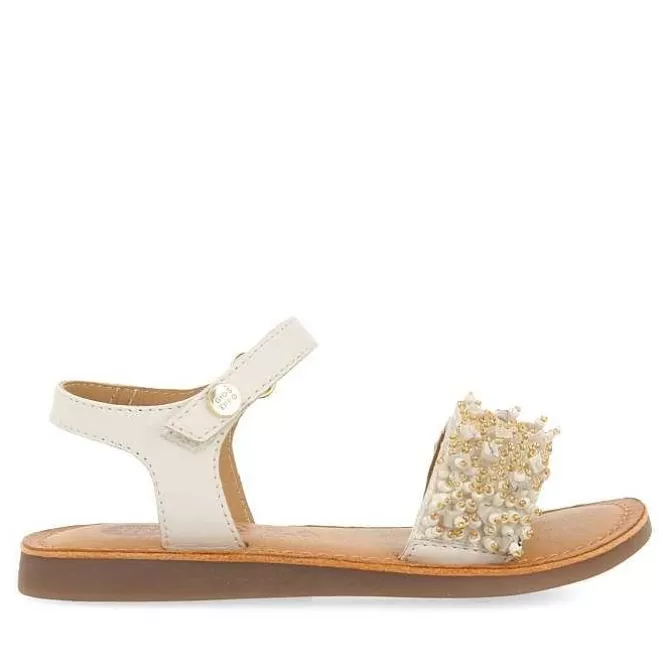 Niñas | Sandalias<Gioseppo Sandalias De Piel Blanca Con Adornos De Cuentas Para Nina Y Nino Blesle