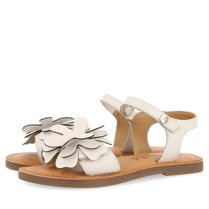 Niñas | Sandalias<Gioseppo Sandalias De Piel Blanca Con Adornos De Flores Para Nina Y Nino Cres