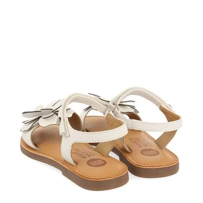 Niñas | Sandalias<Gioseppo Sandalias De Piel Blanca Con Adornos De Flores Para Nina Y Nino Cres