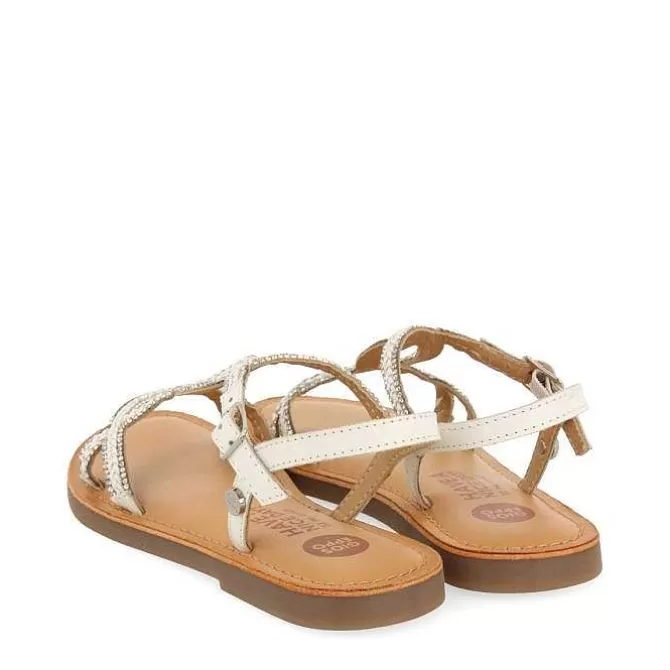 Niñas | Sandalias<Gioseppo Sandalias De Piel Blanca Con Adornos Nina Y Nino Aucilla