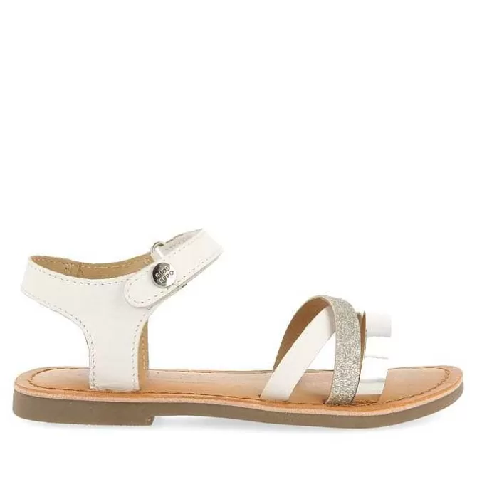 Niñas | Sandalias<Gioseppo Sandalias De Piel Blanca Con Brillantes Y Detalles Metalicos Para Nina Y Nino Lawtey