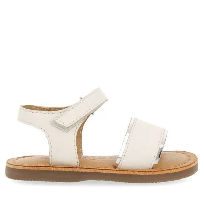 Bebe | Sandalias Bebe Nina<Gioseppo Sandalias De Piel Blanca Con Detalles Metalicos Para Bebe Aliko