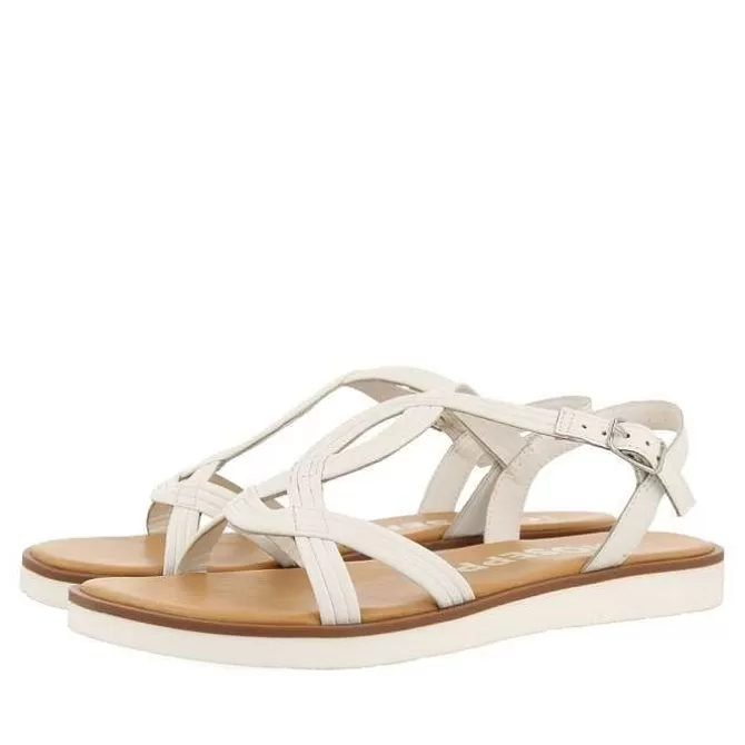 Sandalias Planas<Gioseppo Sandalias De Piel Blanca Con Tiras Para Mujer En Cornualles