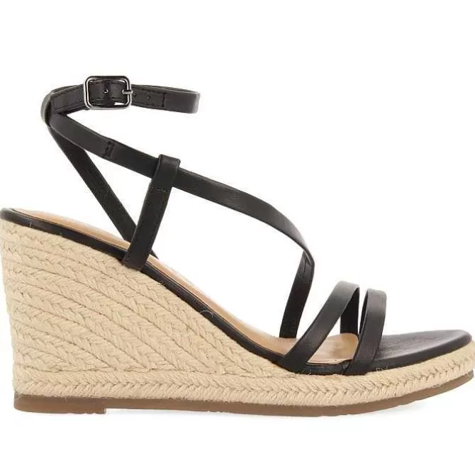Sandalias Cuña<Gioseppo Sandalias De Piel Blanca Con Tiras Y Cuña Alta De Yute Para Mujer Orikum